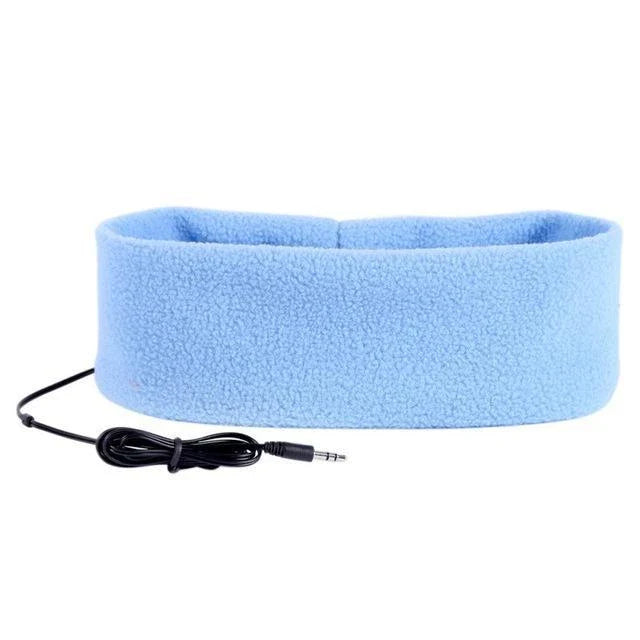 Soft, cozy sleep headphones with built-in speakers and sleep mask functionality for a comfortable and restful night's sleep