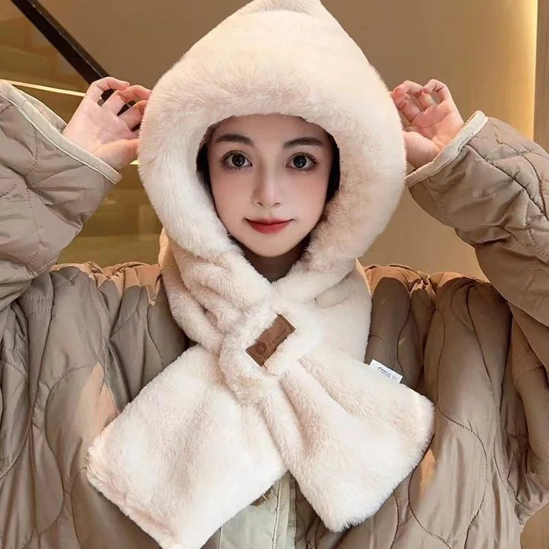 Fleece-lined winter cycling hat with ear protection in various colors