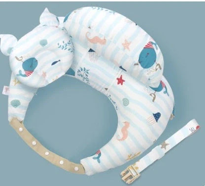 Multifunctional nursing pillow with adjustable cushion and washable cover in various colors