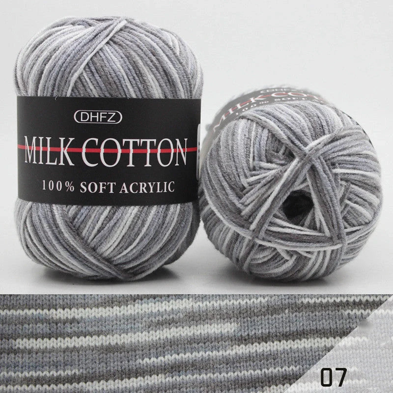 Vibrant multi-colour jacquard knitting yarn for creative projects