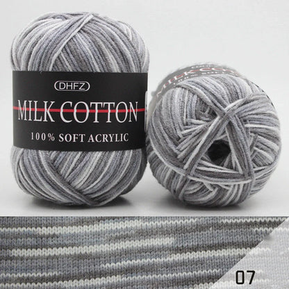 Vibrant multi-colour jacquard knitting yarn for creative projects