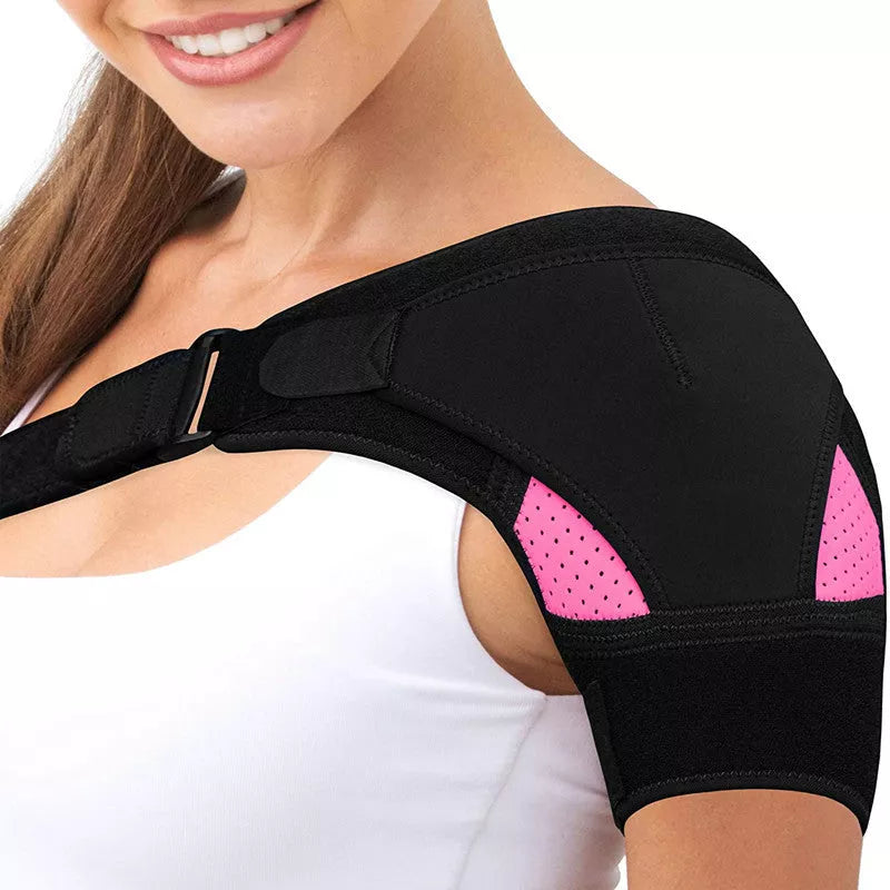 Breathable neoprene sports shoulder pads in various colours with ice pack compatibility