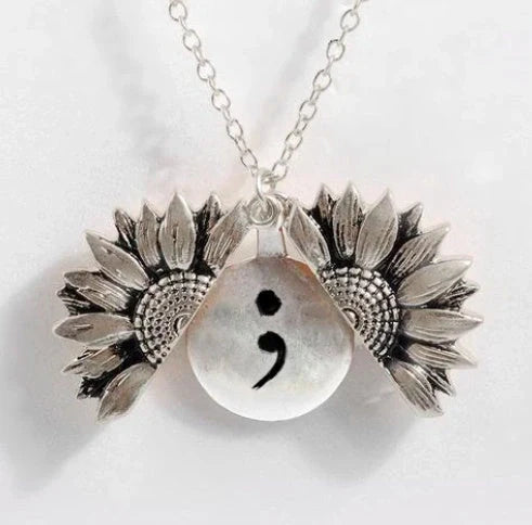 Elegant Sunflower Double-layer Lettering Necklace in various colours