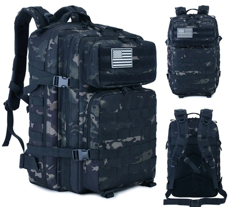 Outdoor Mountaineering Tactical Backpack with MOLLE system and 50 litre capacity