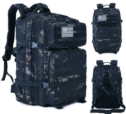 Outdoor Mountaineering Tactical Backpack with MOLLE system and 50 litre capacity