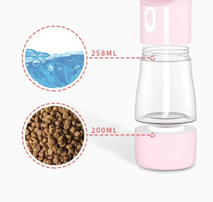 Traveling Out Portable Dog Water Dispenser with food and water compartments