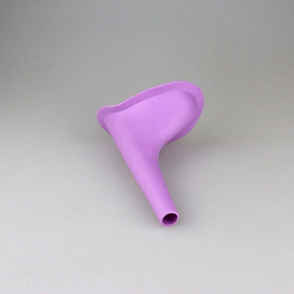 Ladies Standing Urinal in purple, soft flexible silicone for hygienic urination