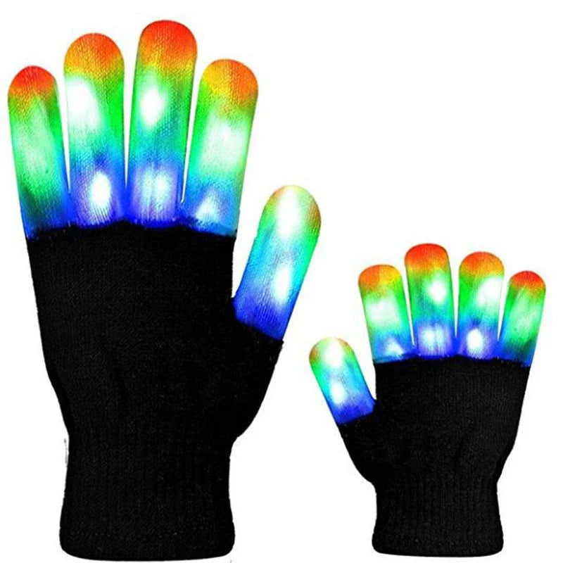 Pair of LED gloves featuring a variety of customizable lighting effects for dance, performance, and nightlife events