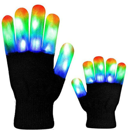 Pair of LED gloves featuring a variety of customizable lighting effects for dance, performance, and nightlife events