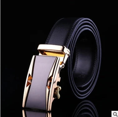 Premium leather automatic buckle belt in multiple styles and sizes