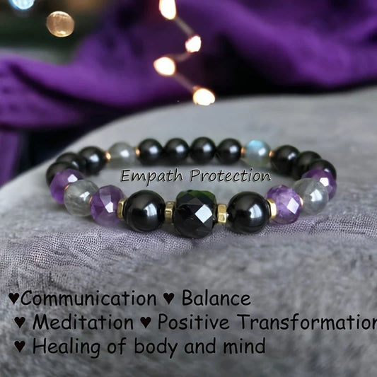 Premium 8mm Obsidian Beaded Bracelet - Versatile and Stylish Accessory