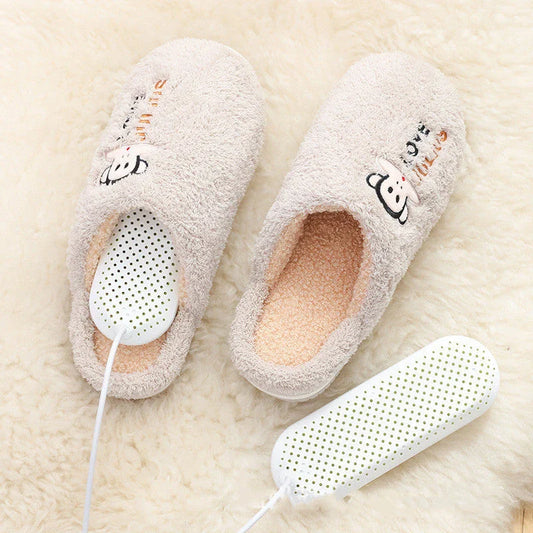 Versatile electric shoe dryer with multi-speed adjustable drying, anti-bacterial and deodorizing features, and 360-degree surround drying for fresh, hygienic shoes