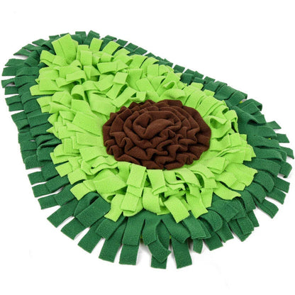 An interactive snuffle mat puzzle toy for dogs, designed to stimulate natural foraging behavior and relieve boredom