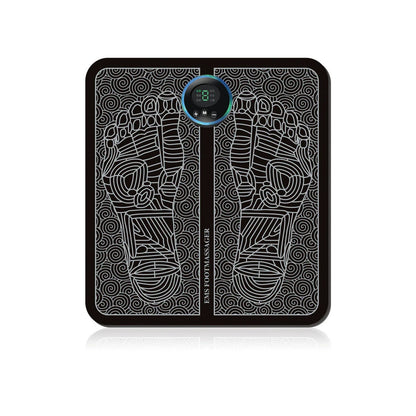 Premium EMS foot massager with 6 massage modes, 9 intensity levels, and USB charging for soothing foot relief
