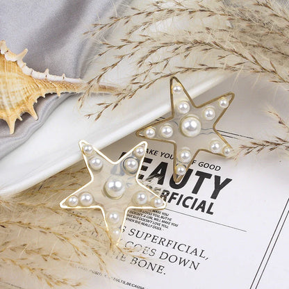 Charming peach heart and star stud earrings with elegant design and quality materials