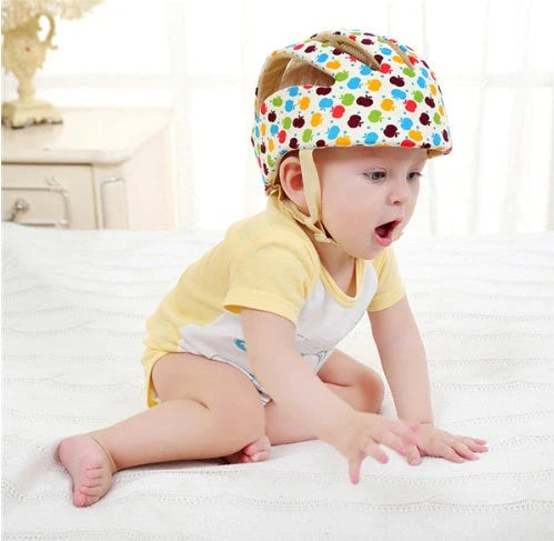 Adjustable baby safety helmet with anti-shock foam for toddlers in various colours