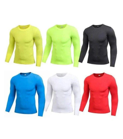 Men's Dry-Fit Long Sleeve Compression Top in various colours and sizes