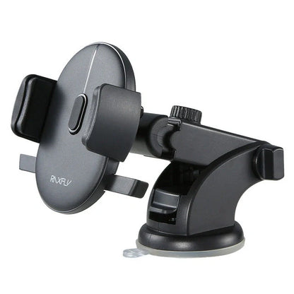 Telescopic car phone holder with suction cup and 360-degree rotation