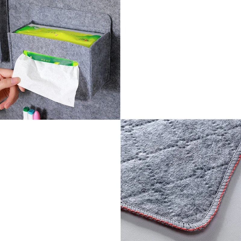Premium felt storage board with multiple compartments for organised storage