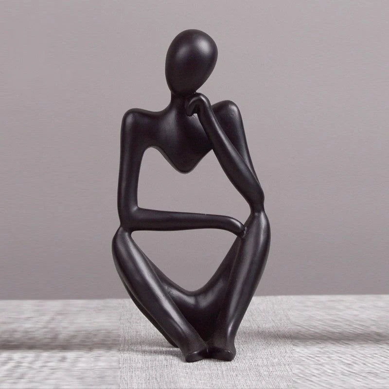 Handmade Thinker Statue Abstract Figure Sculpture in resin for home and office decoration