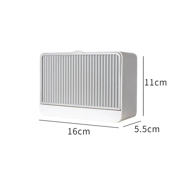 Wall-mounted bathroom storage organizer made of durable iron with compartments for storing bath essentials like sponges, soap, brushes, and towels