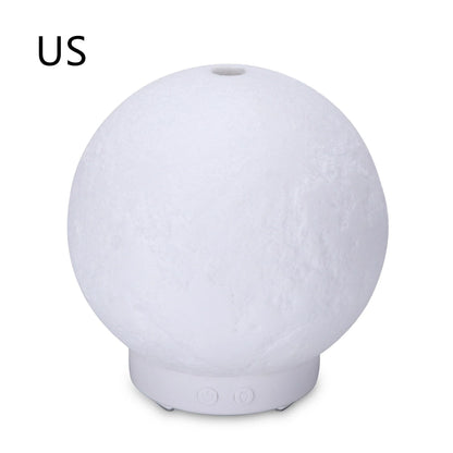 Soothing ultrasonic humidifier and aroma diffuser with wood grain and neutral color options