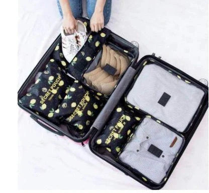 Premium waterproof nylon travel organizer set with mesh panels for easy visibility and organization