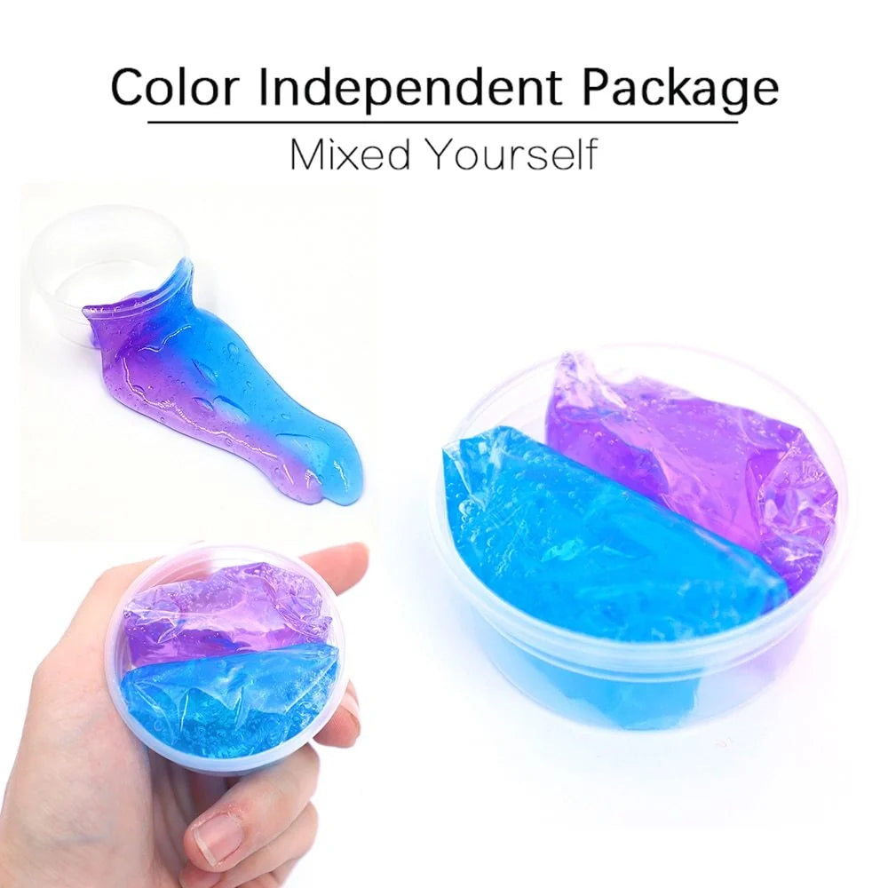 Vibrant Gradient Multicolor Crystal Slime for creative play and stress relief