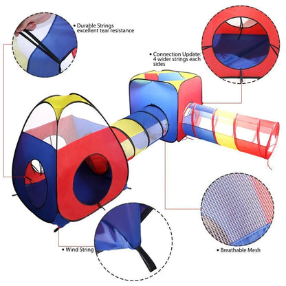 Premium portable play tent for kids with sturdy steel frame, breathable mesh, and durable polyester fabric
