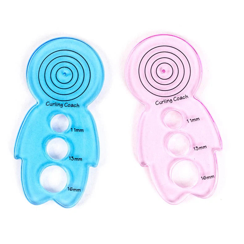 Roll paper hand tools in transparent pink and blue colours