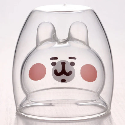 3D double-layer panda cup with skull design and festive inner Christmas tree