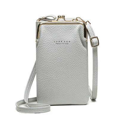 Stylish PU leather shoulder bag featuring a lychee pattern design in a range of vibrant colours
