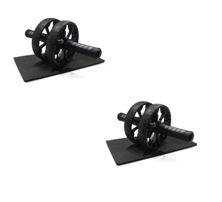 Premium abdominal wheel roller with supportive exercise mat, designed for an effective and challenging core workout experience.