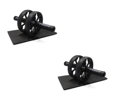 Premium abdominal wheel roller with supportive exercise mat, designed for an effective and challenging core workout experience.