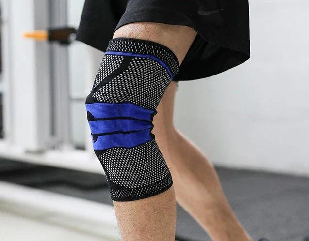 Protective Sports Knee Sleeves for Running and Fitness made of durable nylon material with adjustable strap for customized fit