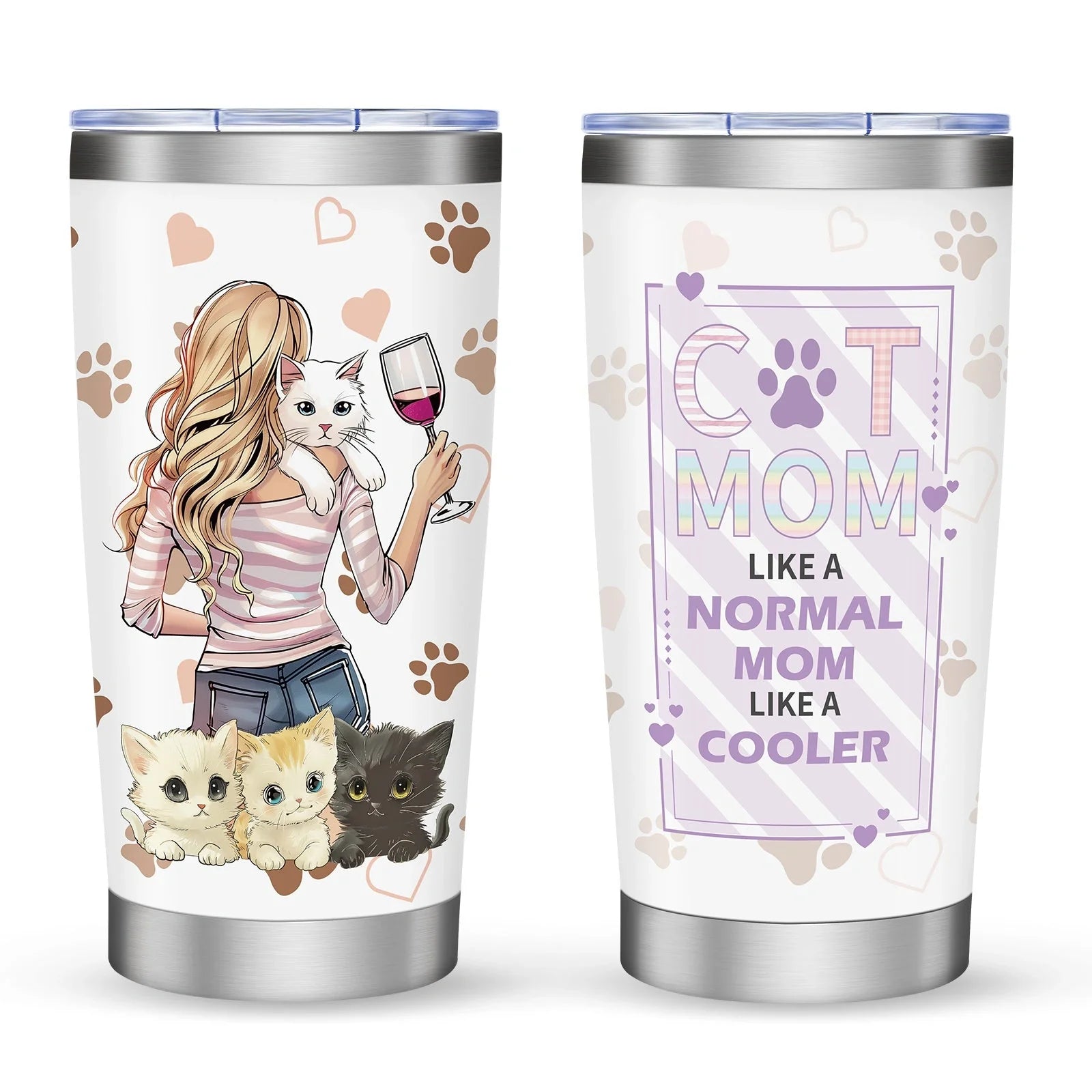 20oz Car Cup with secure lid, perfect for preventing spills during commutes