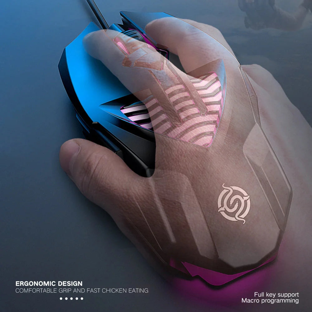 Premium USB wired gaming mouse for office and laptops with ergonomic design and high precision.
