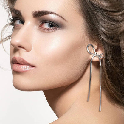 Elegant hypoallergenic 18k gold plated bow earrings for sensitive ears