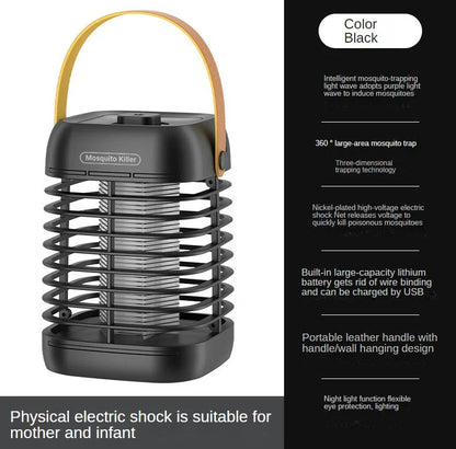 Rubik's Cube Mosquito Killer Lamp in yellow and black with USB charging option