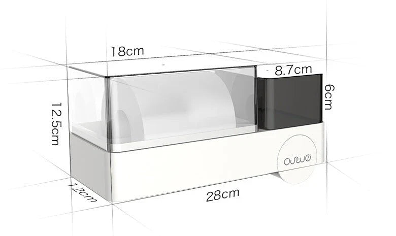 Versatile Waterproof Tissue Box with Integrated Toilet Paper Roll Dispenser for Convenient Bathroom Storage and Organization