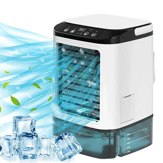 USB Portable Air Cooler with Dual Spray Cooling feature, compact and lightweight design for home and office use