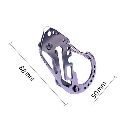 Outdoor portable multi-function key clip with optional bottle opener