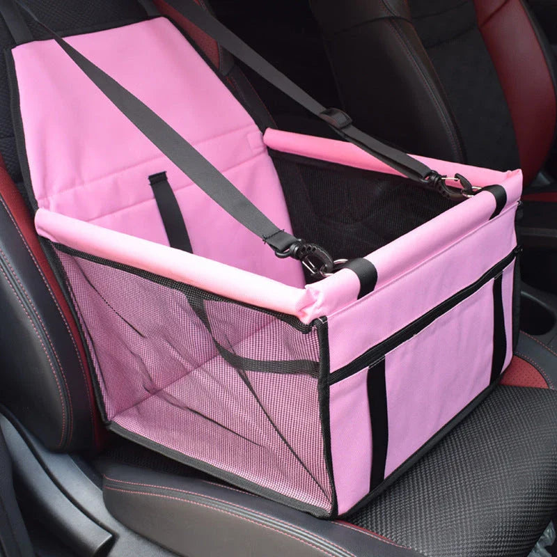 Robust pet car seat cover with double-layer protection, made of high-quality polyester and Oxford cloth for durability and comfort