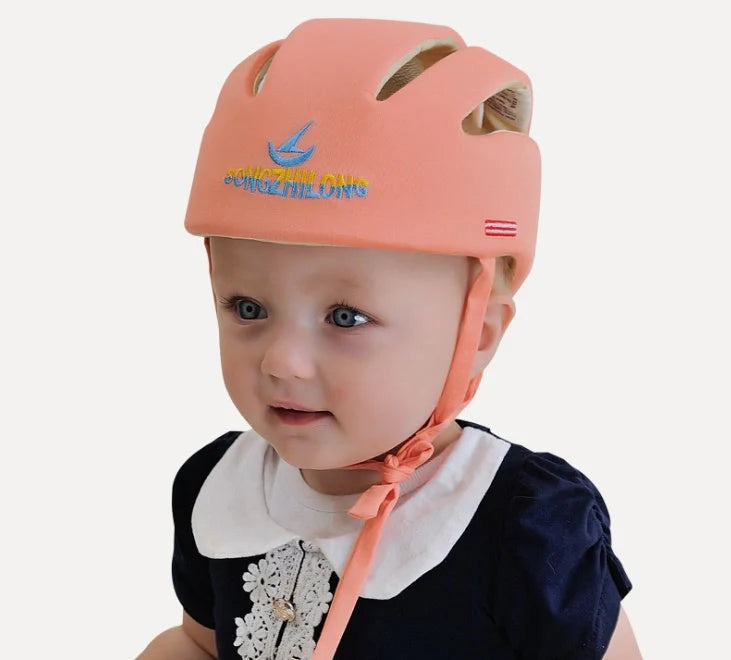Adjustable baby safety helmet with anti-shock foam for toddlers in various colours