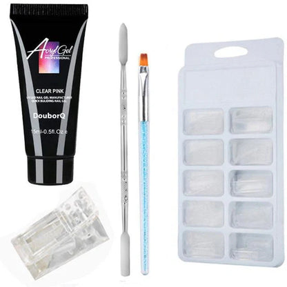 DIY Nail Art Polish Kit with various colours and tools for creative manicures at home