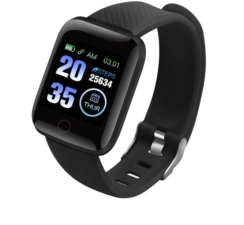 Advanced health-tracking sports bracelet with features including blood pressure and heart rate monitoring, activity tracking, and smartphone connectivity
