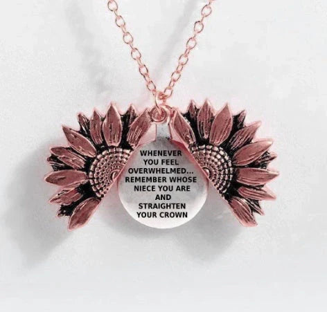 Elegant Sunflower Double-layer Lettering Necklace in various colours