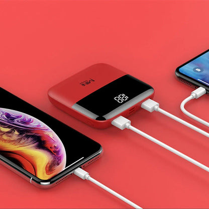 10000mAh Mini Power Bank in various colours with USB Type-C and Micro USB inputs