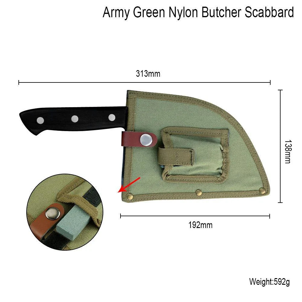 Premium stainless steel meat cleaver knife with ergonomic handle and razor-sharp, durable blade for efficient cutting in the kitchen