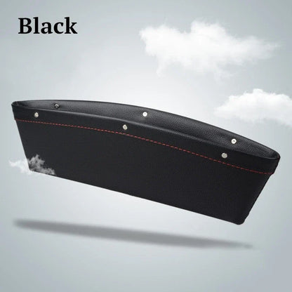 Premium Faux Leather Car Seat Organiser Caddy in various colours, providing convenient storage for phones, keys, and other small items